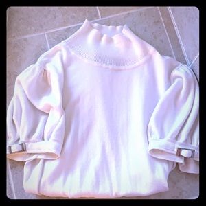 White turtleneck sweater